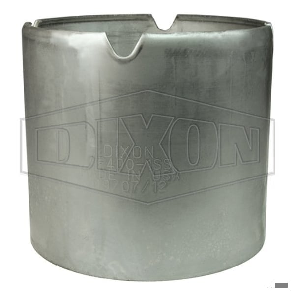 King Crimp Round Ferrule, 4 in Nominal, 4 in L, 0.09 in Thick, 304 SS, Domestic